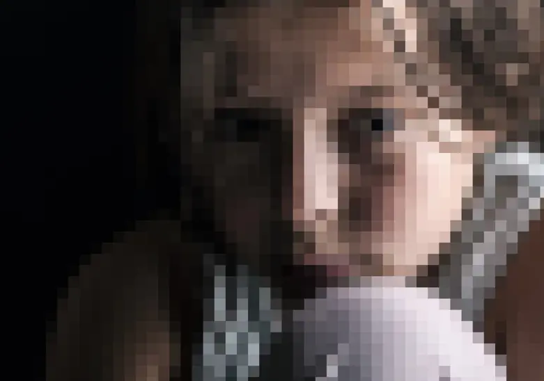 Pixelated image of girl